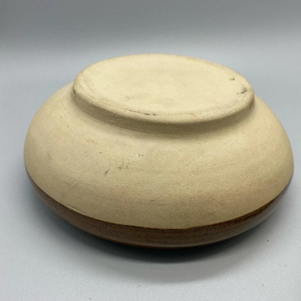 Le Cheval Studio Pottery Lidded Vessel Brown‎ Glazed Stoneware Trinket Bowl
